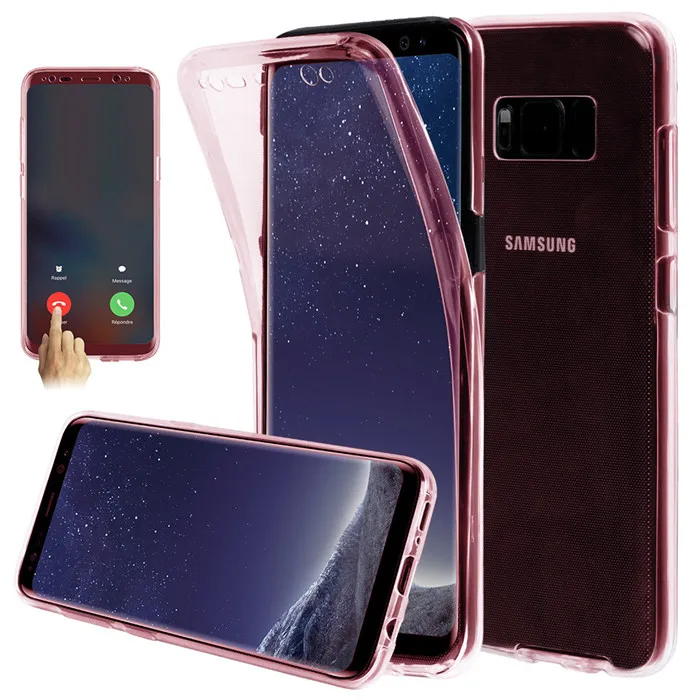 Pink Прозрачный чехол для мобильного телефона из мягкого силикона чехол для samsung Galaxy S10 Lite S9 S8 плюс S7 S6 край S5 S4 S3 G530 G360 Note 9 8 Капа - Цвет: Pink