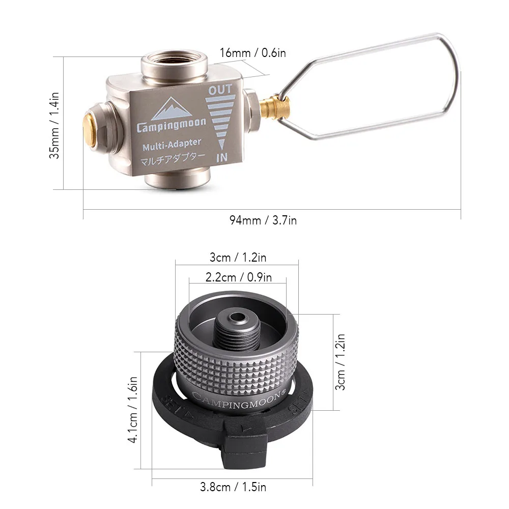 Outdoor Gas Saver Plus with Butane Adapter Portable Gas Adapter Gas Cylinder Gas Tank for Camping Backpacking Hiking