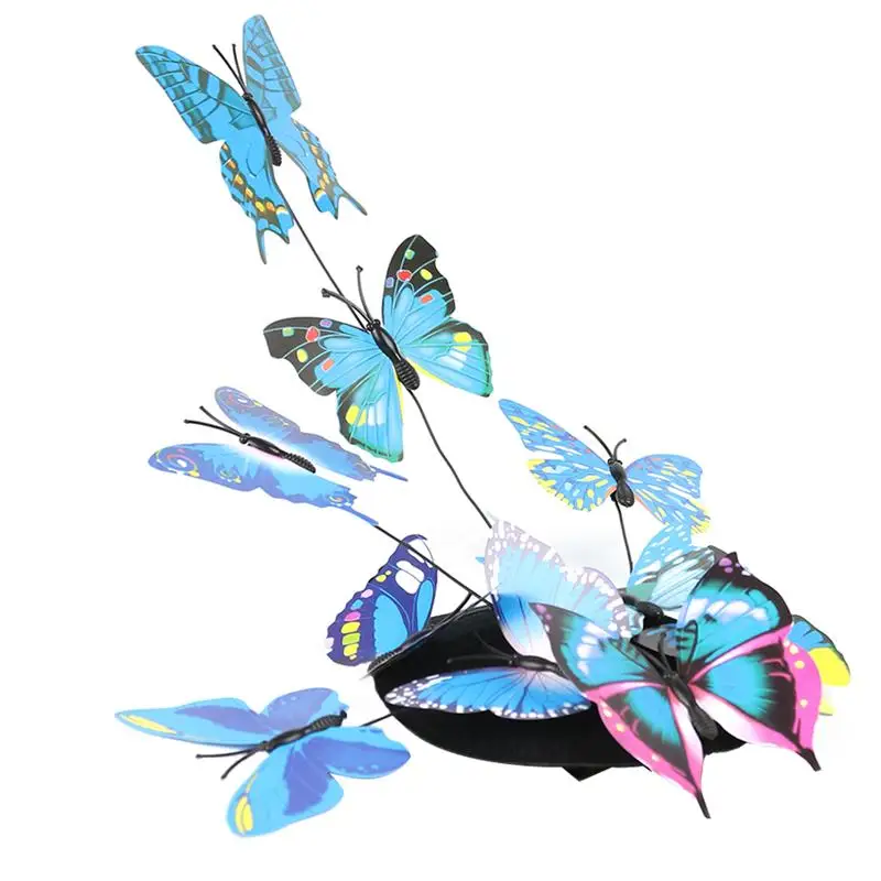 

Butterflies Decorative Headdress Stylish Party Hair Decoration New Year Christmas Kids Hair DIY Accessories (Blue)