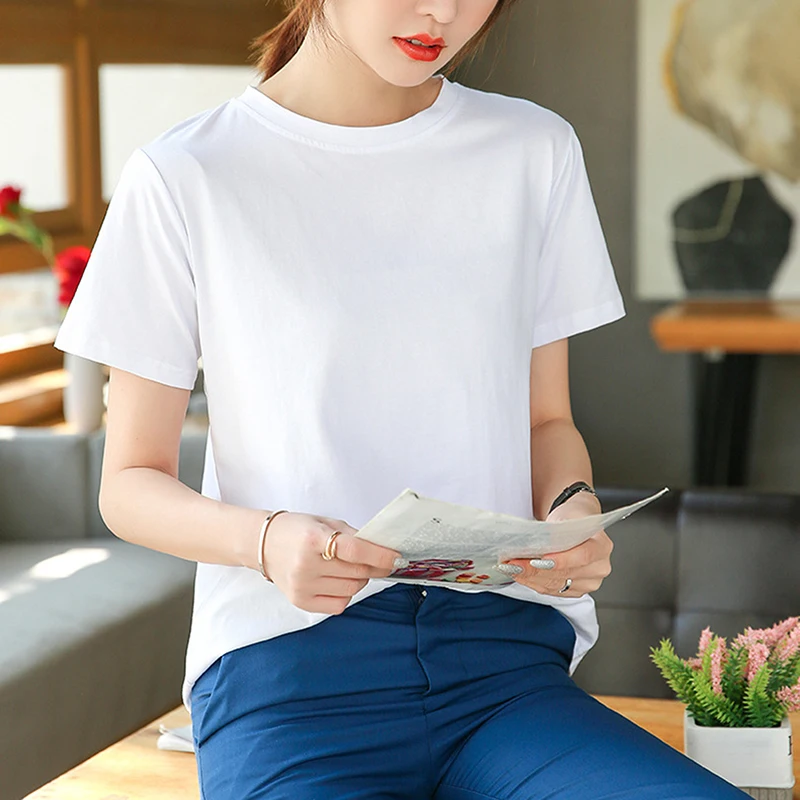 

Summer Women's Solid Color Tops Short Sleeve T-Shirts Women's Casual T-Shirt Tops Women's T-Shirt Tops