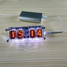 В 12 Nixie часы 4 разрядный DS3231 с красочными светодиодный Подсветка