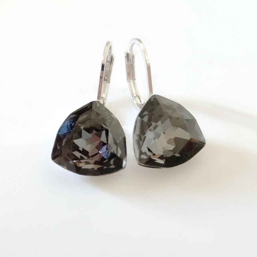 Треугольный каменный сережки с австрийским кристаллом для свадьбы помолвки