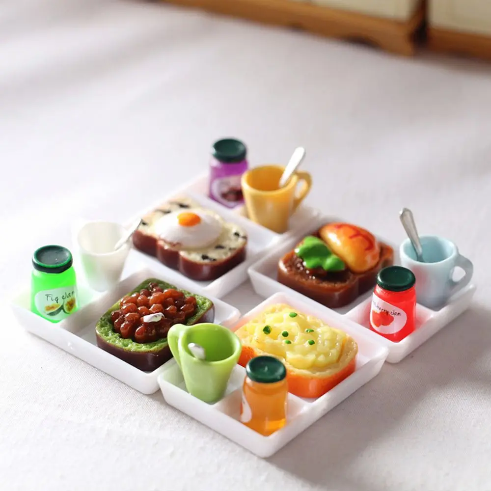 5pcs Miniature Dollhouse Hamburger Juice Cup Fast Food for Blyth Barbies Doll House Play Kitchen Ice Cream Accessories Toy - купить по