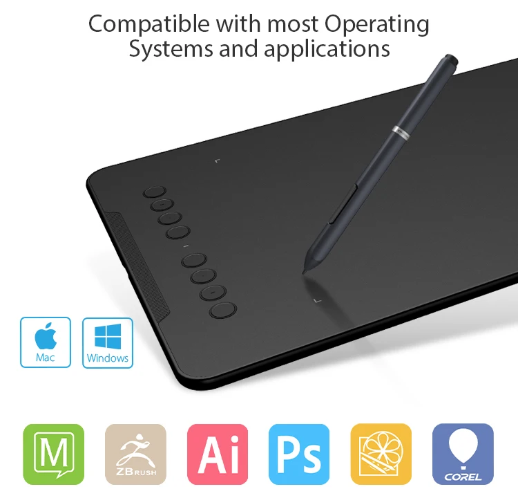XP-Pen Deco01 графический планшет для рисования, цифровые планшеты, 8192 уровень, художественная анимация для детей, Windows, ручка, планшет