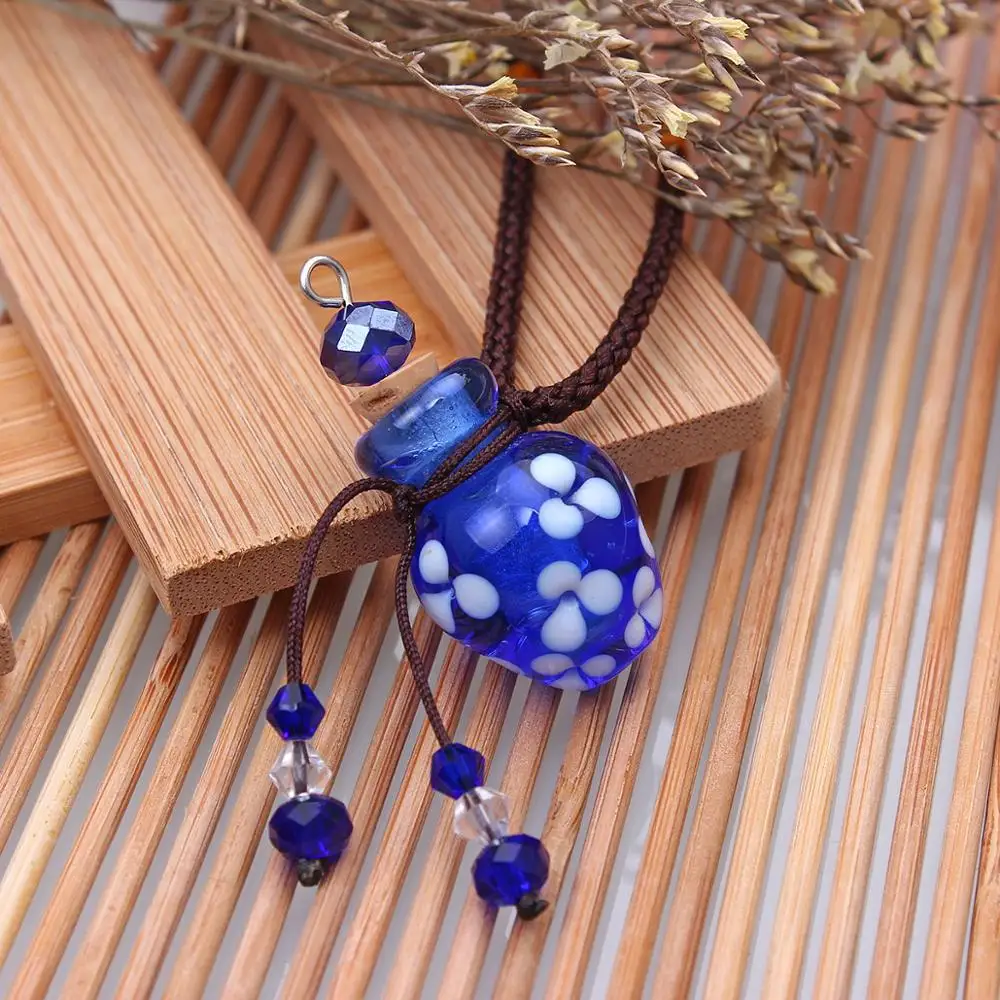 YingWu синее муранское стекло маленькое красочное колье с масляным пепельницей и