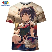 sonspee anime bang dream t shirt 3d printing men women short sleeve harajuku sexy loli girl kawaii summer fashion homme shirts