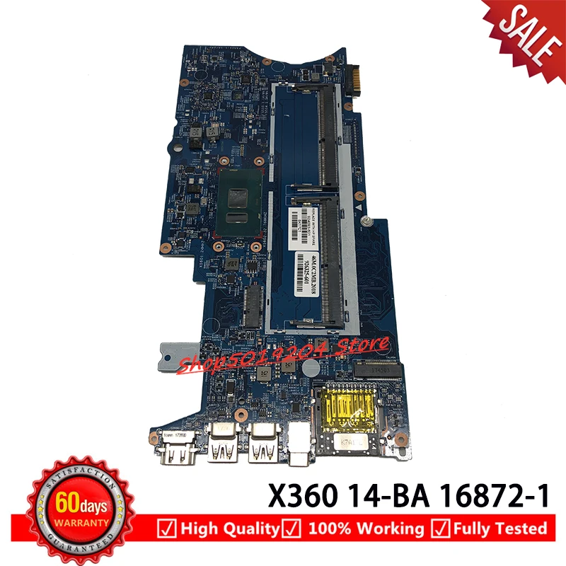 16872-1 448.0C204.0011 для HP Pavilion x360 14-BA материнская плата ноутбука DDR4 I7-7500U 924093-601 926325-601