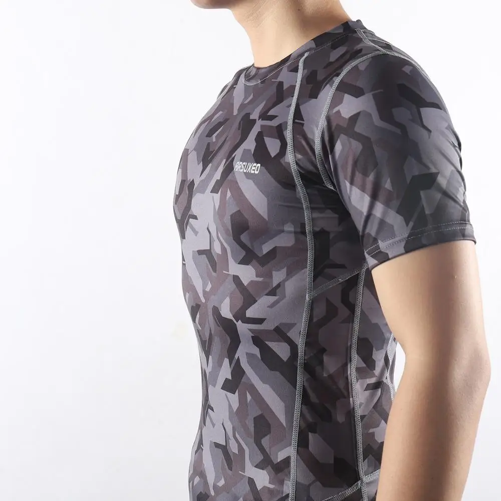 Мужские комплекты для бега ARSUXEO Компрессионные спортивные костюмы колготки