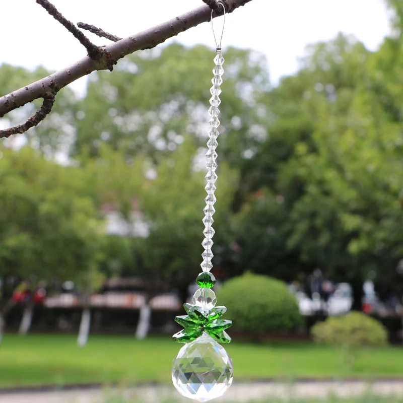 1 шт. подвесная Хрустальная подвеска с прозрачным шариком призмы Радужная