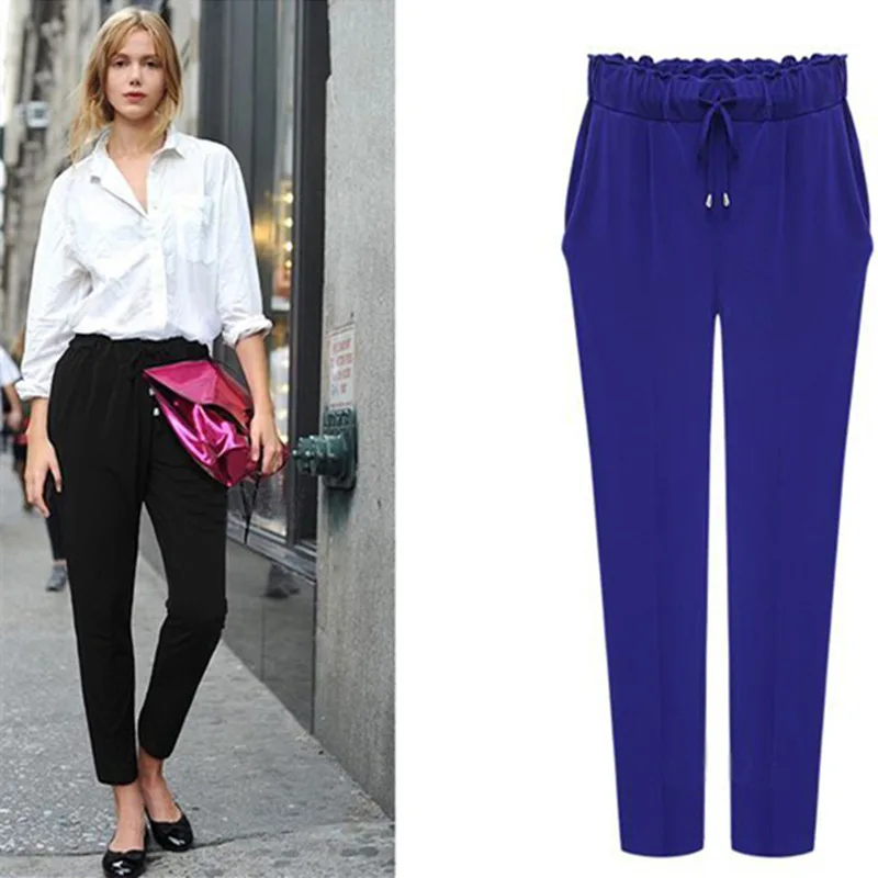 Осенняя одежда новый стиль платье большого размера штаны шаровары в западном