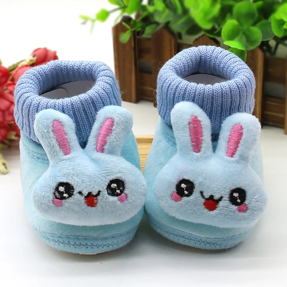 

New Toddler Infant Newborn Baby Cartoon Rabbit Shoes Soft Sole Prewalker Warm Shoes Bunny Booties Zapatillas Пинетки Для Малышей