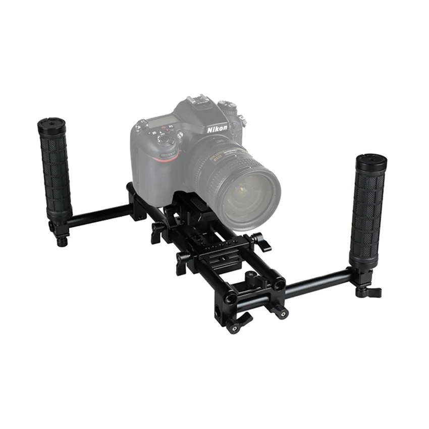 

CAMVATE Handheld Camera Cage Rig With Manfrotto QR Plate & Rubber Grips For HDSLR Camera / Camcorder C2245