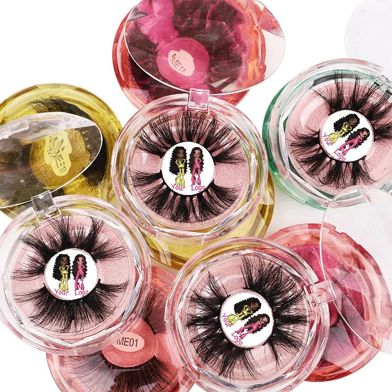 Прозрачные круглые магнитные коробки для ресниц прозрачная упаковочная коробка