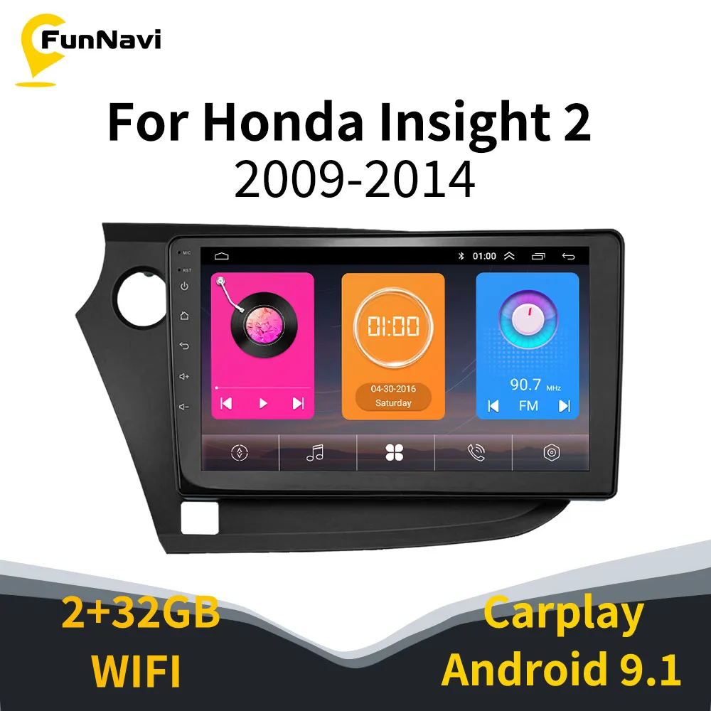 

2 Din Android For Honda Insight 2 2009-2014 9" Screen Car Gps Navigation Multimedia Audio Stereo Autoradio Head Unit Car Radio