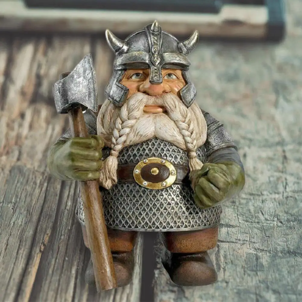

Gnomes Sculpture Crafts Axe Man Resin Statue Home Garden Living Room Decoration About 10 * 6 Cm