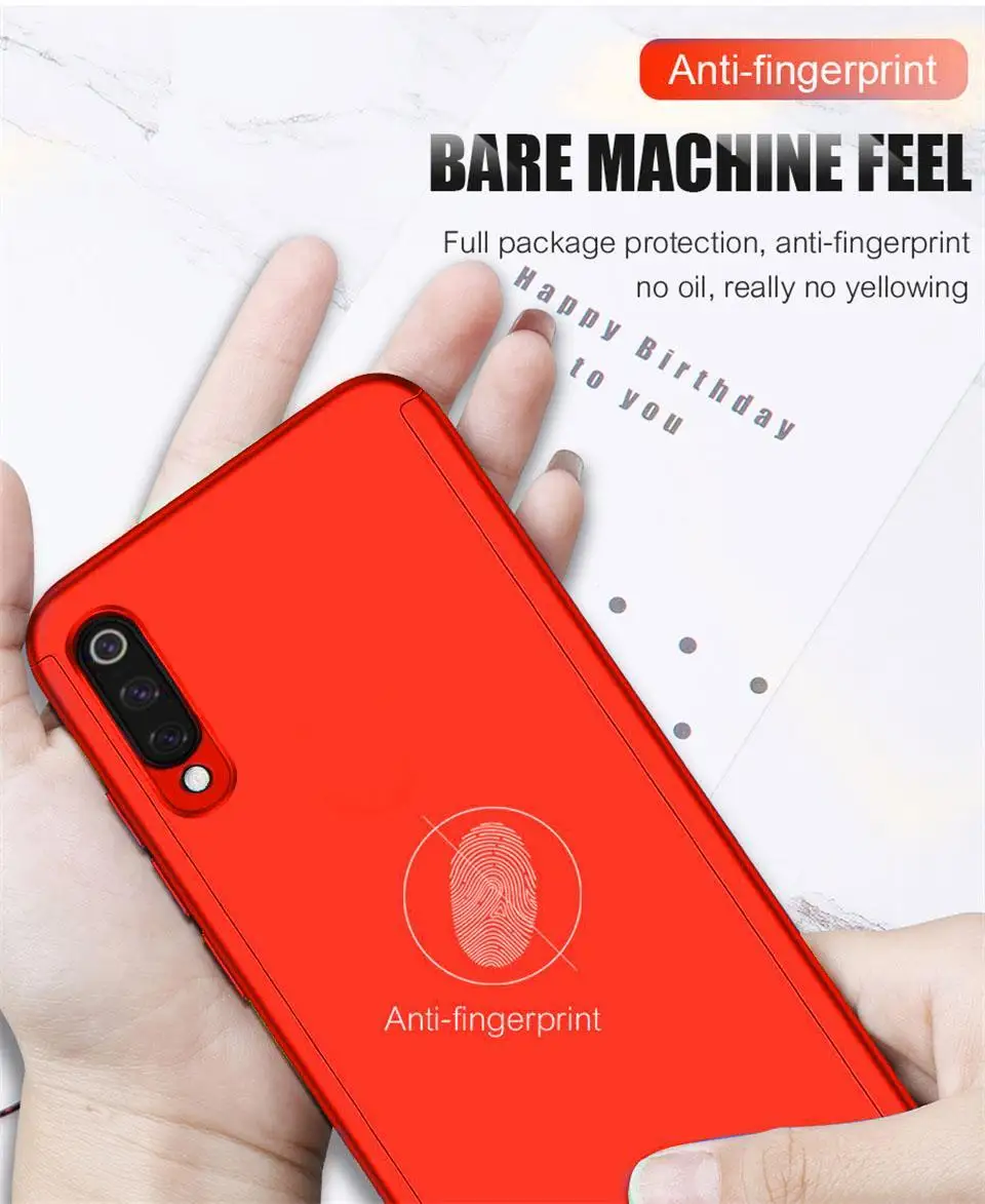 360 градусов противоударный чехол для телефона Xiaomi mi A2 A3 Lite 9T 9 SE CC9 CC9E Red mi 5plus K20 Note 5 6 7 Pro Чехол со стеклом