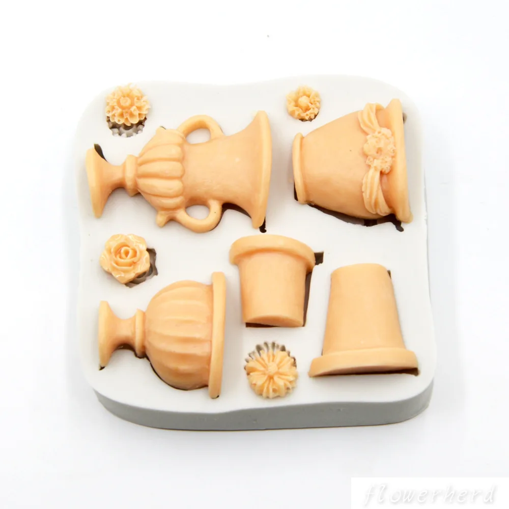 Силиконовая форма для цветочного горшка садовая силиконовая торта помадки