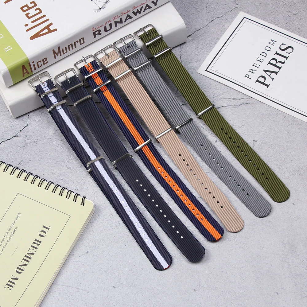 Universal Nylon Watchbands 18 20 22 mm Watch Weaving Band Strap High Quality Wrist Belt Bracelet | Наручные часы