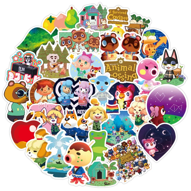 50 шт./компл. милые Мультяшные животные наклейки для скрапбукинга гитары ноутбука