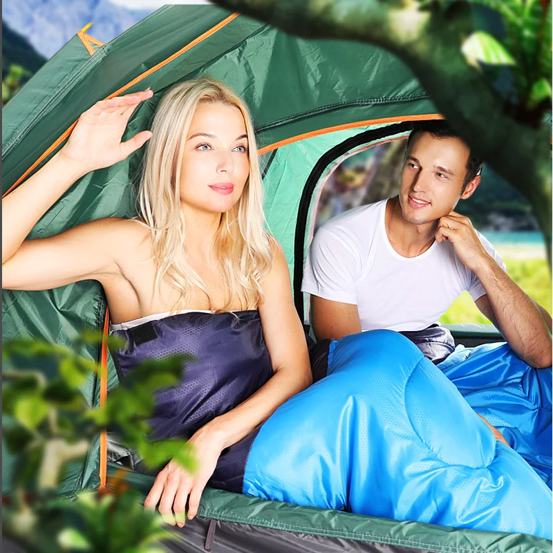 

Thermal Sleeping Bag for 2 Ultralight Outdoor Camping Senderismo Sleeping Bag Waterproof Camping Winter Gear Sleeping Bag BG50SB