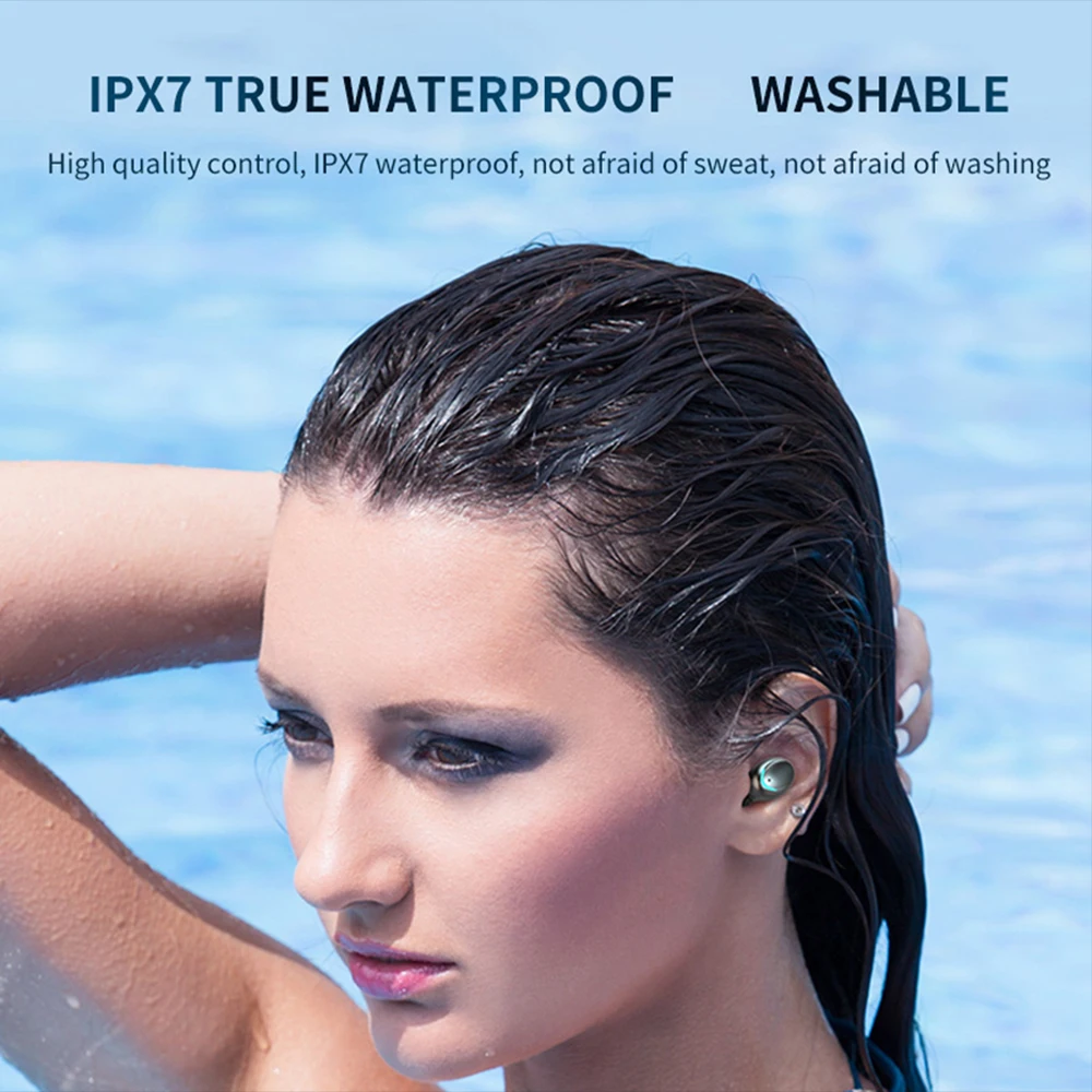 

TWS F9 Earphone V5.0 Stereo Wireless Headset Sport Waterproof Bluetooth-compatible Earphones Mini Touch Control Noise Cancelling