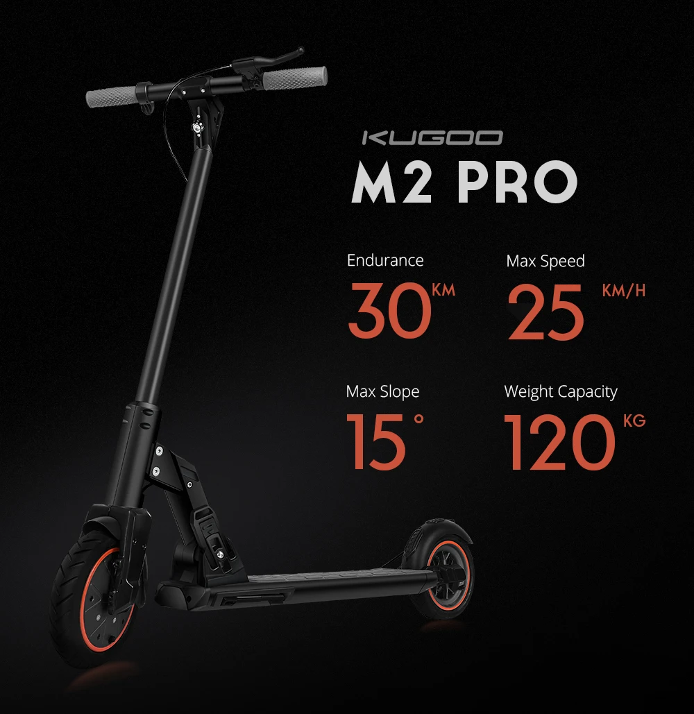 ЕС гарантия KUGOO M2 PRO складной электрический скутер диск и электронный тормоз 350 Вт двигатель пневматические шины приложение управление с ЕС