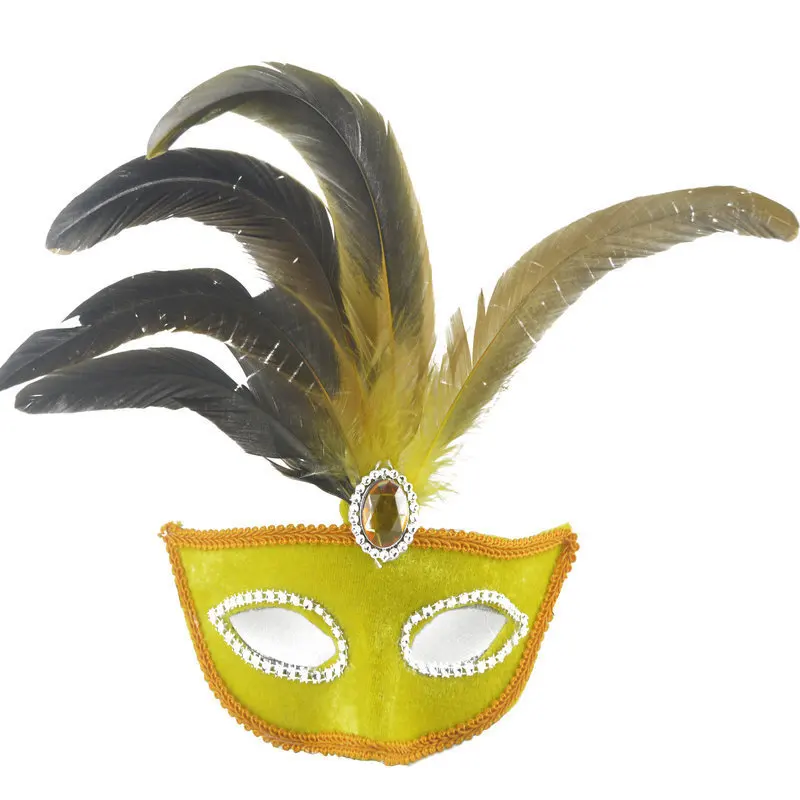 

12pcs Women Lady Sexy Feather Mask Gem Rhinestone Mardi Gras Party Ball Prom Eye Masks Costume Masquerade Props Bar Easter