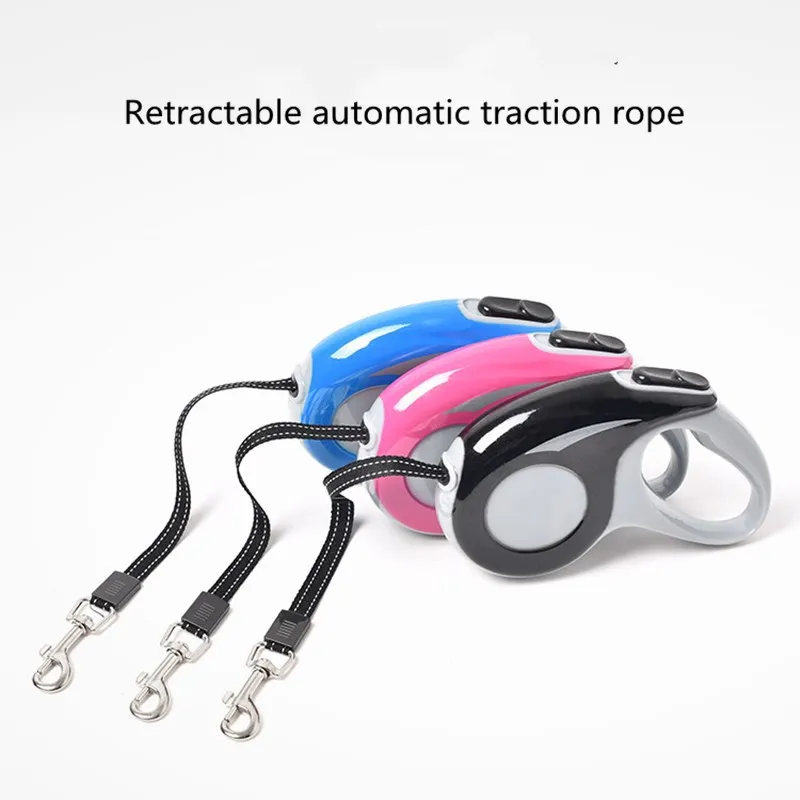 

Поводок для собак нейлоновый металлический замок Прочный автоматический выдвижной крючок для бега автоматический выдвижной 3-5 метров