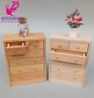 1:12 Кукольный дом, мини мебель, комод из цельного дерева, много ящиков, шкафчик для хранения 18 bjd, кукольная мебель