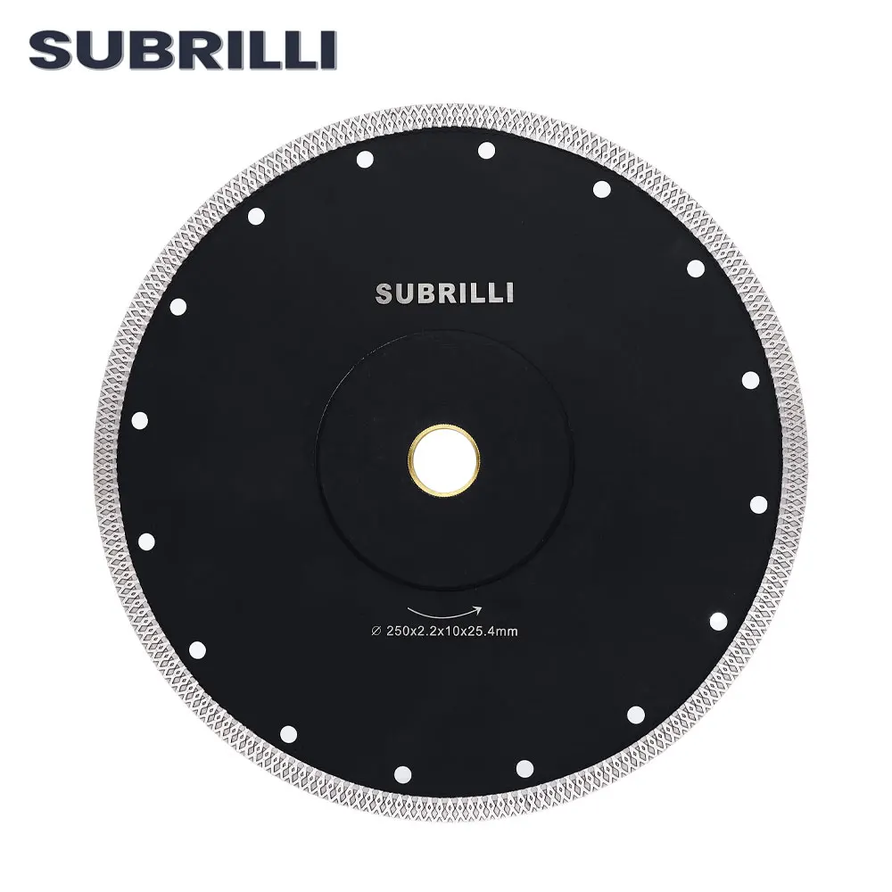 Алмазный режущий диск SUBRILLI 10 дюймов 250 мм керамическая плитка фарфор мрамор