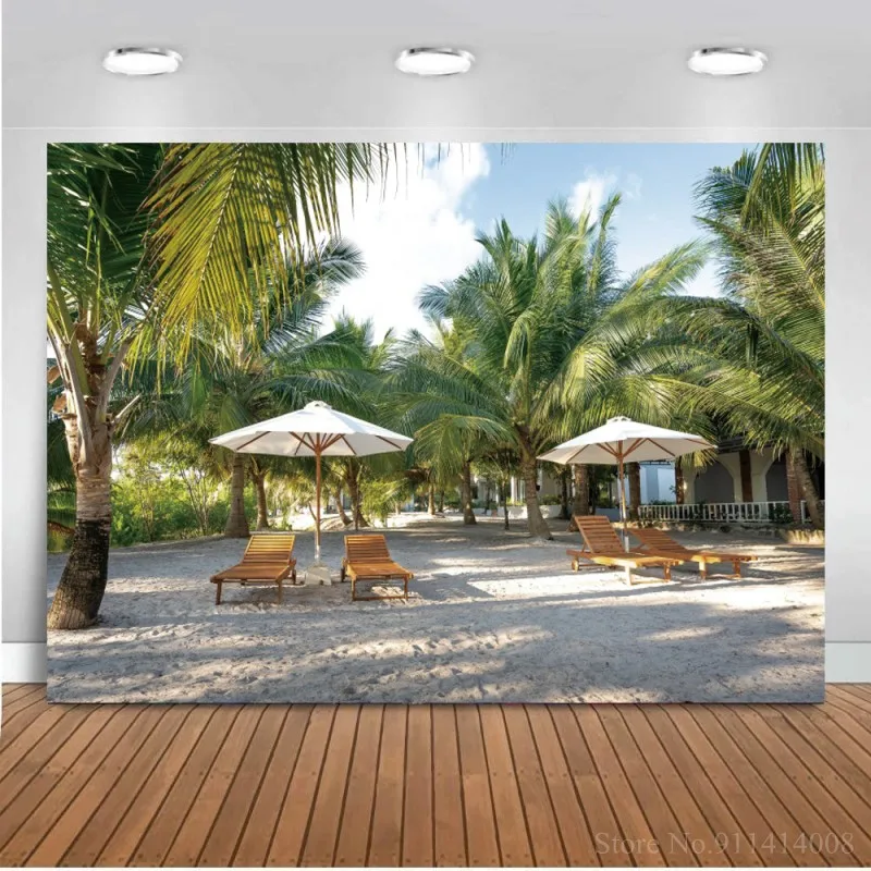 С оригинальным изображением тропического пляжа и фон для фотосъемки с моря