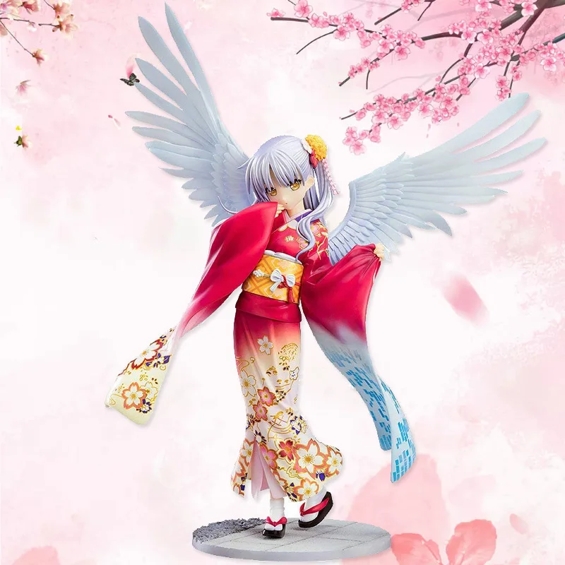 

Кимоно Tachibana Kanade из аниме «Ангел», ПВХ фигурка, Коллекционная модель игрушек, подарок для настольной игры, Белоснежные крылья, 19 см