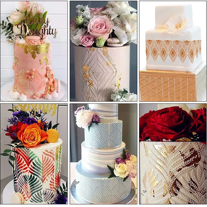 Fondant Cake Mesh Stencil Stamps Stencils Embossing For Decorating Tool Plastic Spray Mold Cookies Chocolate Drawing Painting | Дом и сад