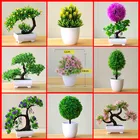 Искусственное маленькое дерево в горшке, искусственный бонсай растений, настольное искусственное растение, украшения для дома и офиса, оформление сада и отеля