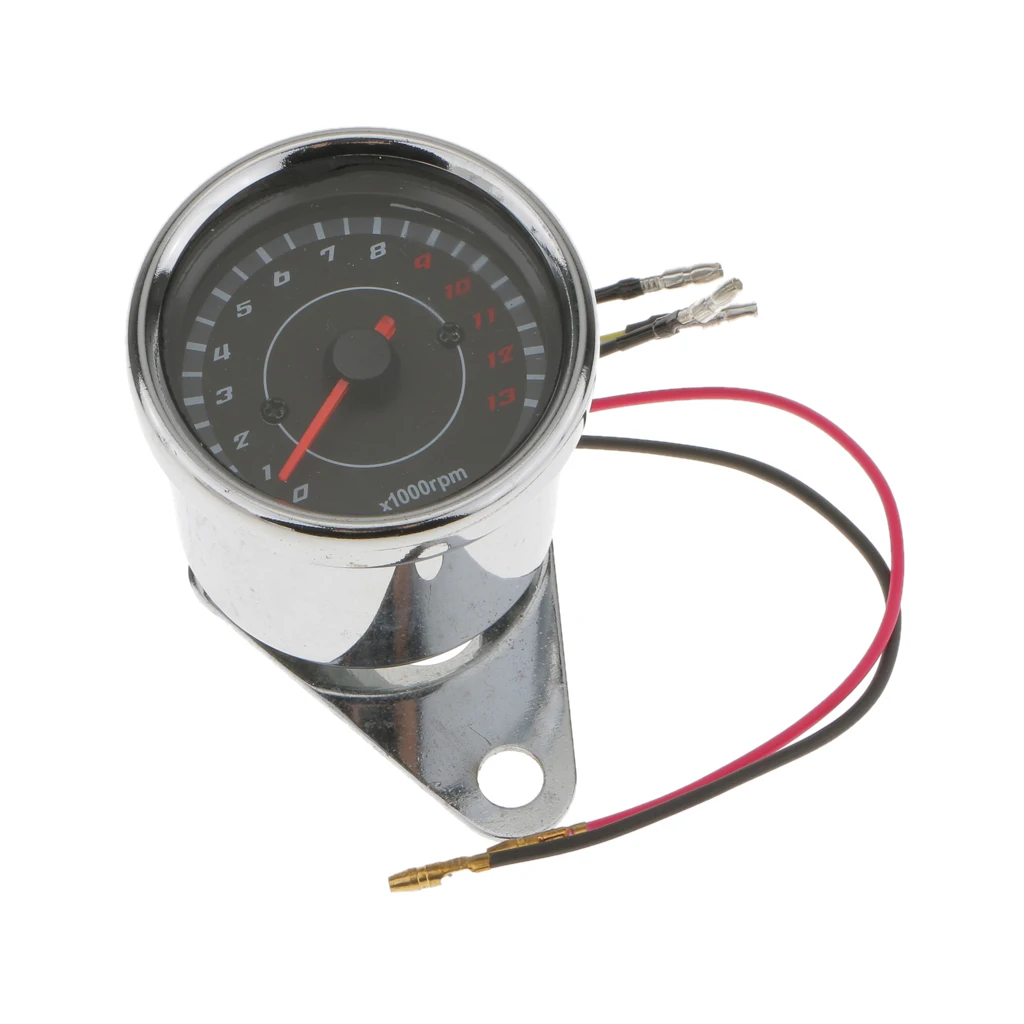 

Universal Metal Motorcycle Tachometer Gauge 0-13000RPM Silver