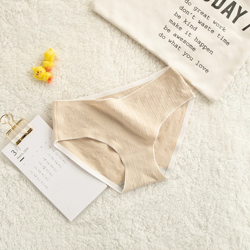 

3PCS/lot Women's Cotton Panties Comfortable Underwear Sexy Briefs Female Solid Color Underpants Intimate Lingerie