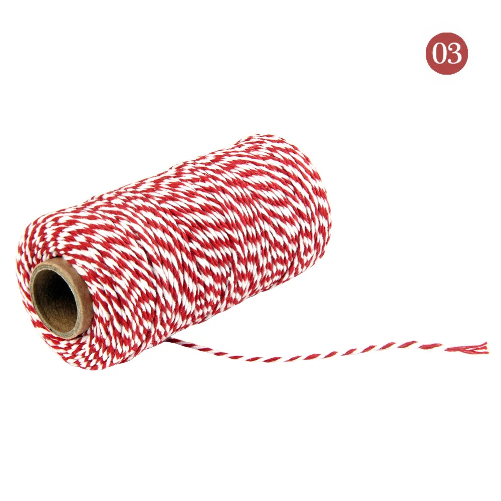 3 2 мм 2ply шпагат, веревка хлопковые шнуры веревочная лента для подарка ремесло baby shower Свадебные украшения mariage рождественские аксессуары для дома - Цвет: 3