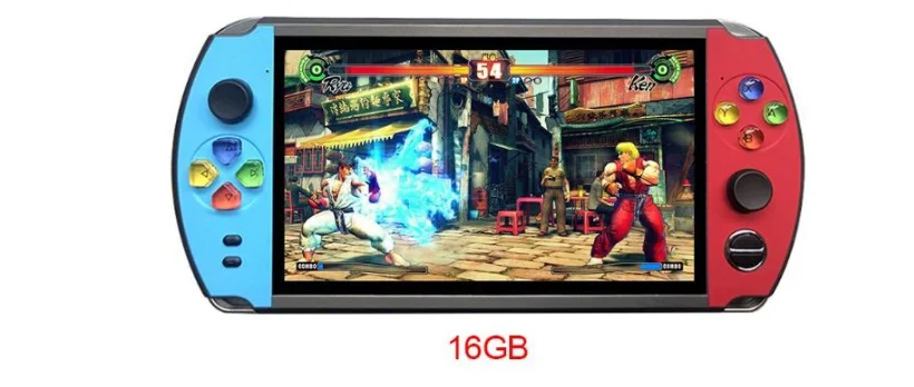 16GB version X19 Ностальгический ретро HD 7 дюймовый большой экран, независимо от того, портативная игровая консоль для FC аркадная игра ДС NEOGEO двойным рокером дизайн детский подарок - Цвет: 16GB version