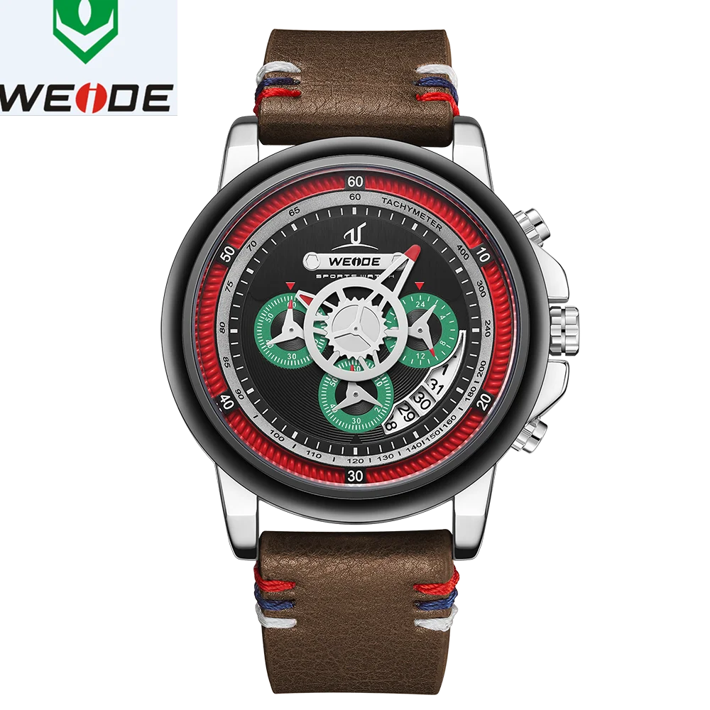 WEIDE мужские роскошные часы военные спортивные водонепроницаемые несколько