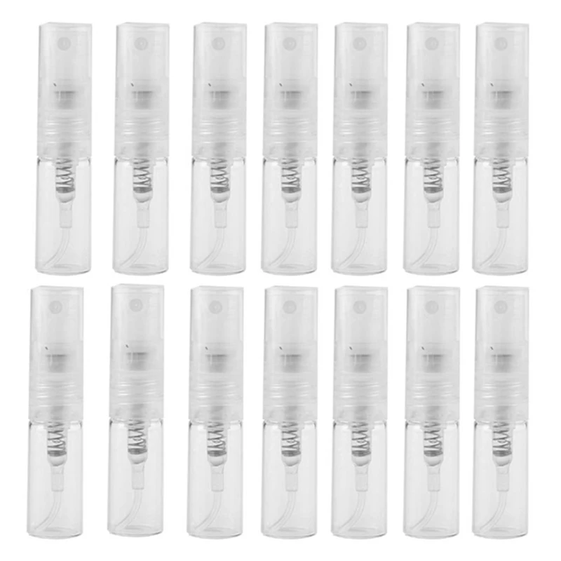 

100Pcs Mini Clear 2ml Plastic Refillable Spray Bottle Portable Perfume Mouthwash Sample Vial Cosmetic Atomizer Liquid Container