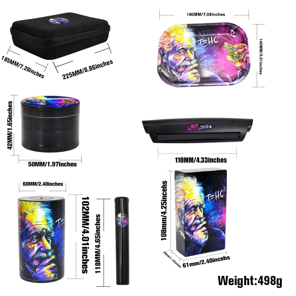 Набор для табака металлический поднос пластиковый герметичный контейнер трав