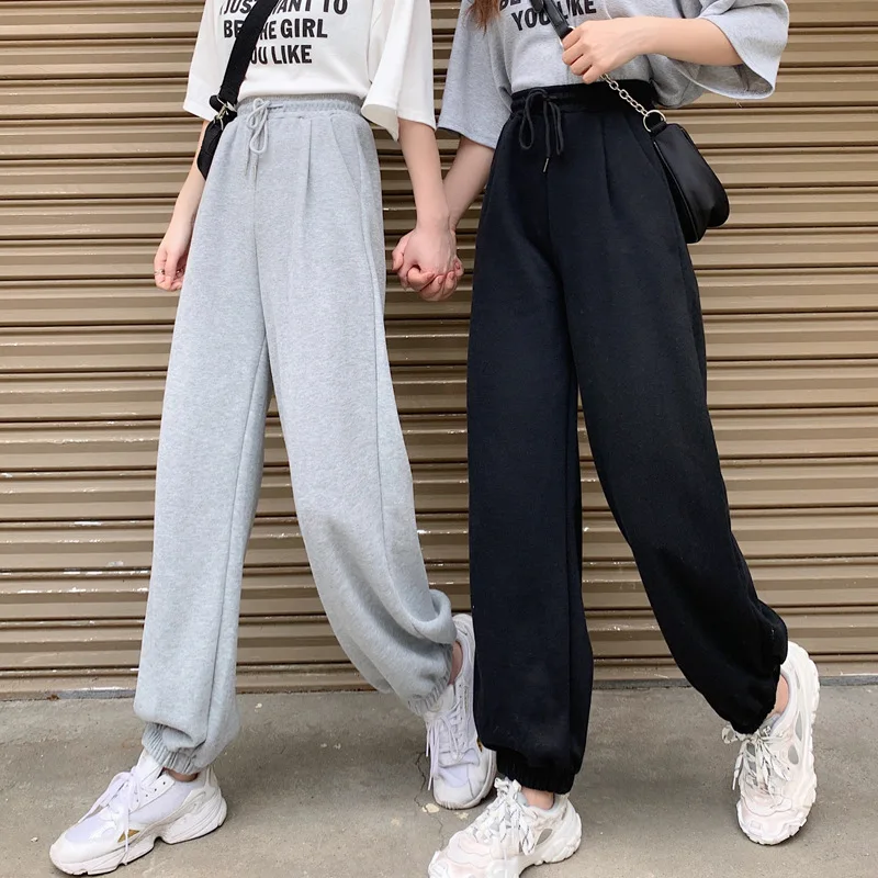 

New autumn quarter pants in 2021 high waist loose sports casual pants