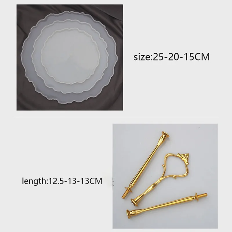 

Three layers Round Lace geode Square Plate dish Tray mould Silicone Mold for Epoxy Resin DIY Housewarming gift