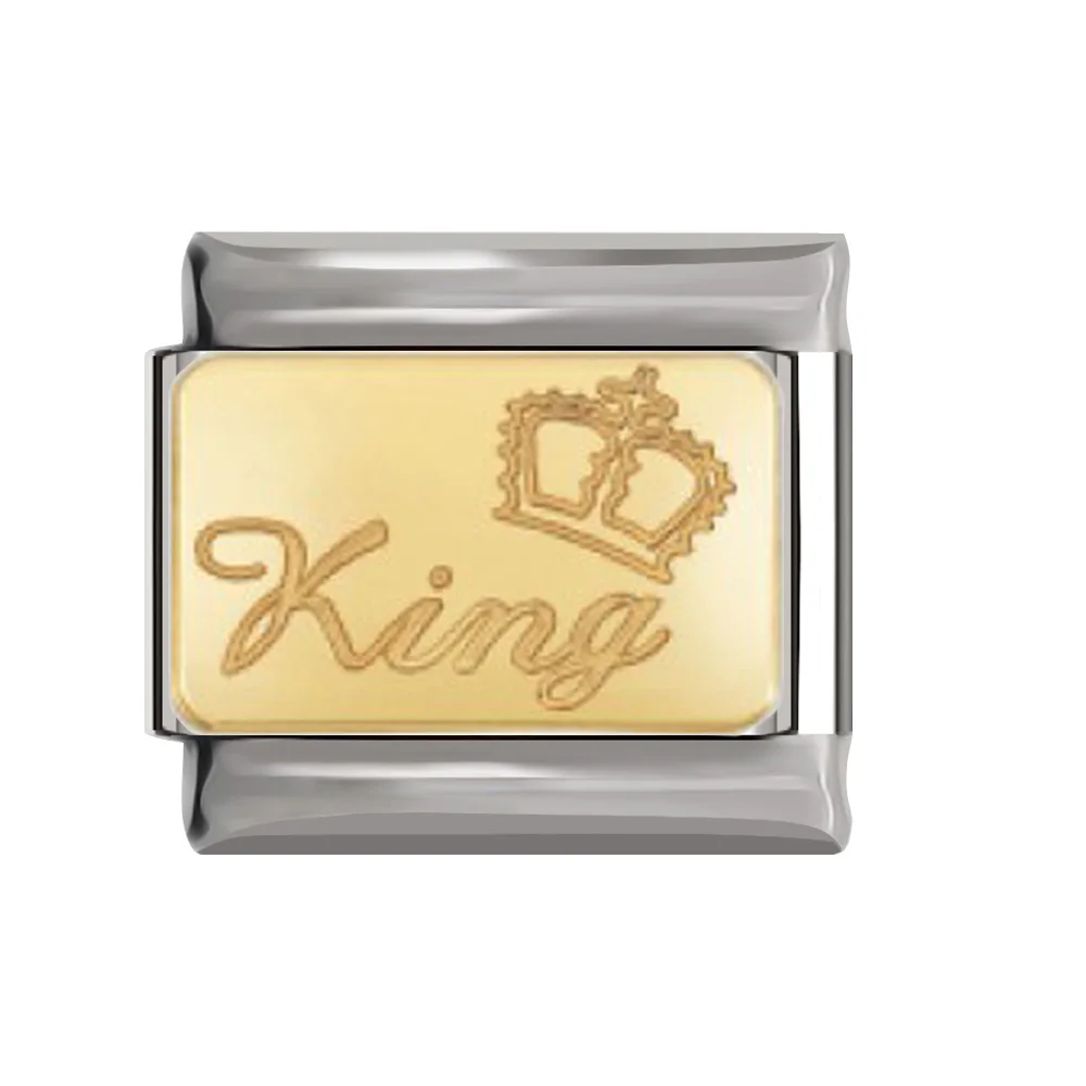 DJ159 B Hapiship Новинка 9 мм ширина Daisy Dream Lucky King Чемпион браслет с итальянскими подвесками из нержавеющей стали для изготовления ювелирных изделий DJ159 - Окраска металла: DJ159 B