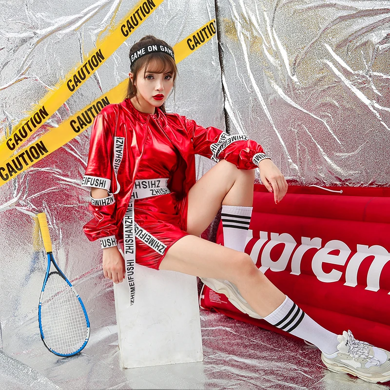 Новый современный костюм для джазовых танцев женский выступлений в стиле хип хоп