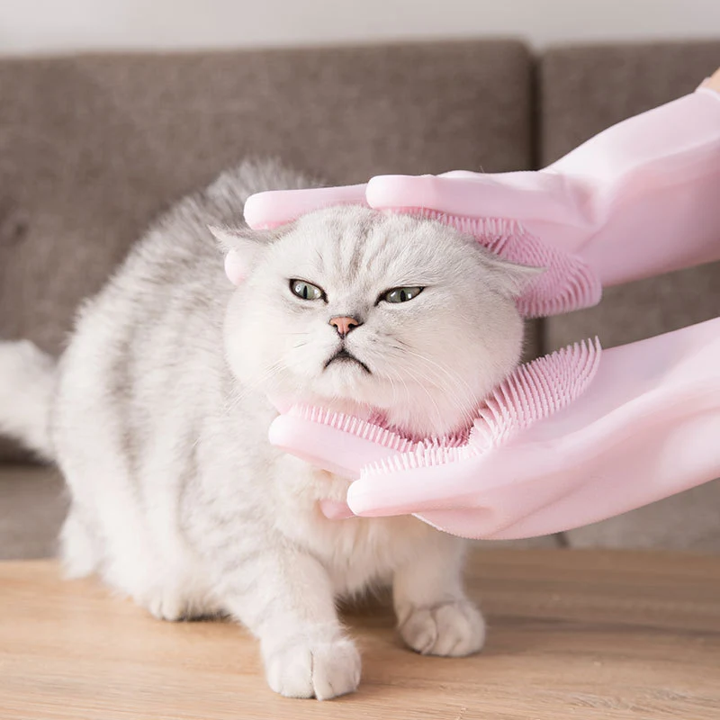 [Обновленная версия] перчатка для ухода за домашними животными Массажная щетка