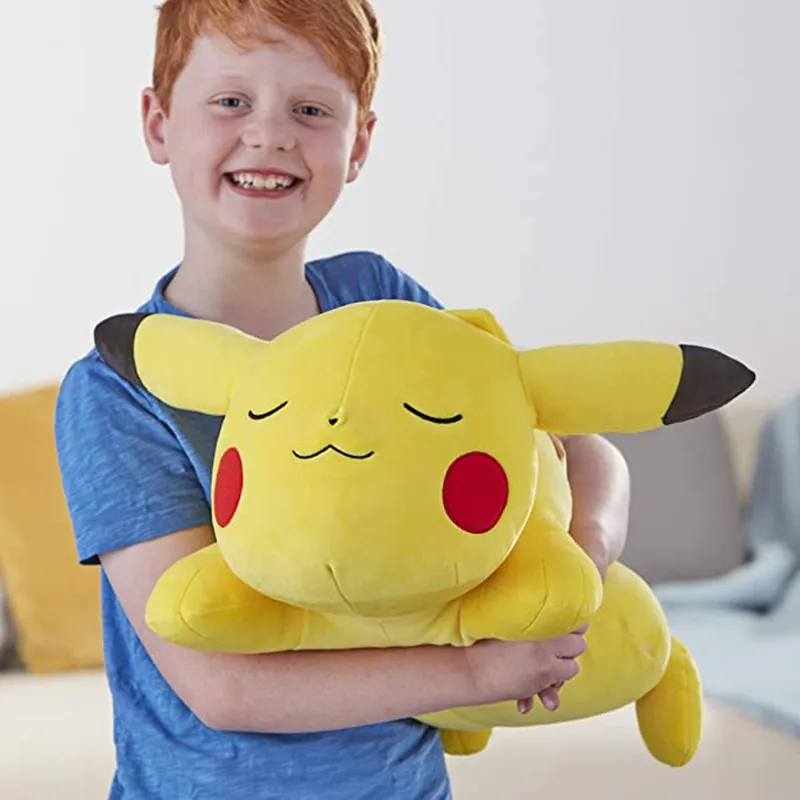 Peluche de Pokemon Pikachu de 18 pulgadas, juguete de felpa Adorable para dormir, Material de felpa ultrasuave, perfecto para jugar, abrazar-0