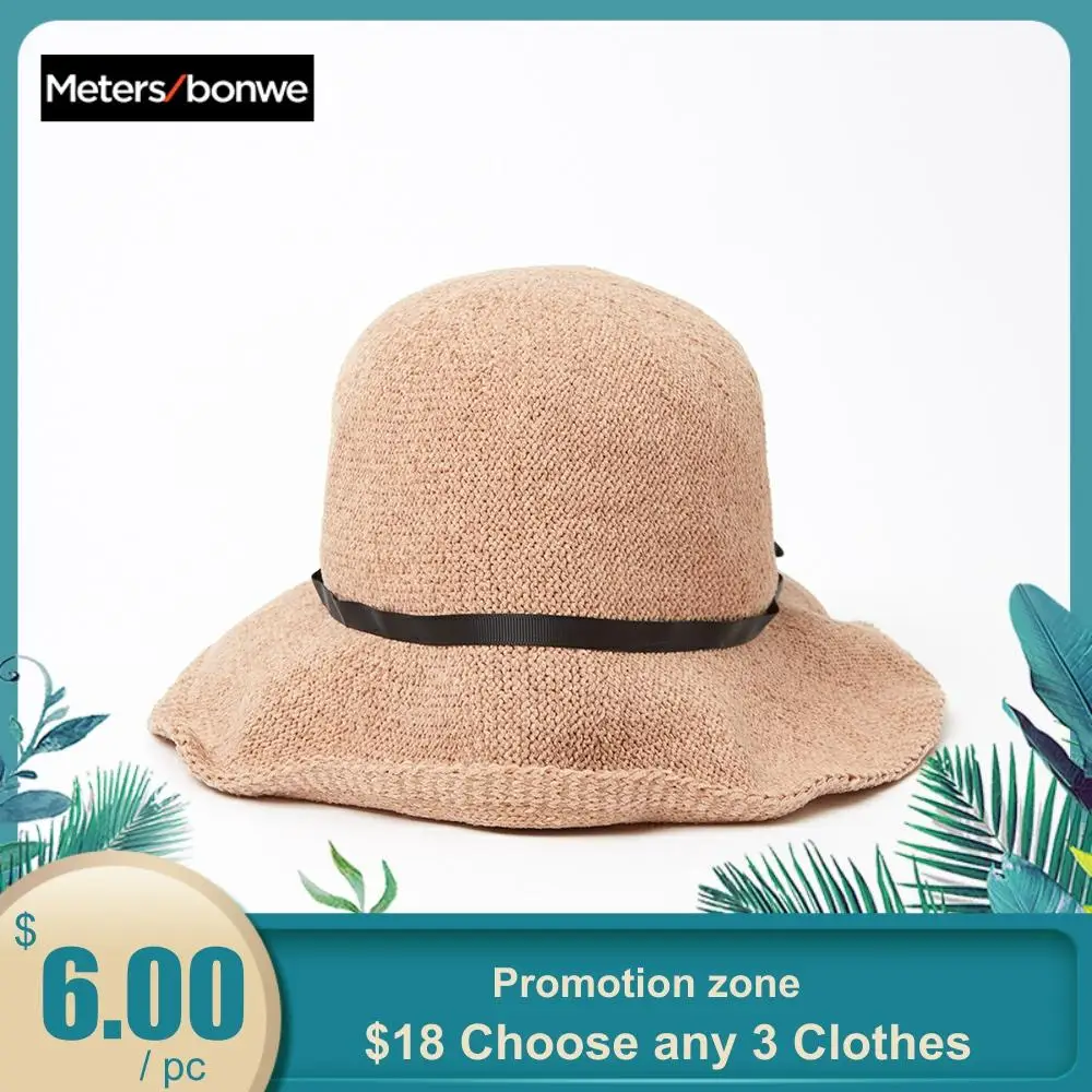 Шляпа Metersbonwe женская летняя Пляжная повседневная с плоскими полями|Женские кепки