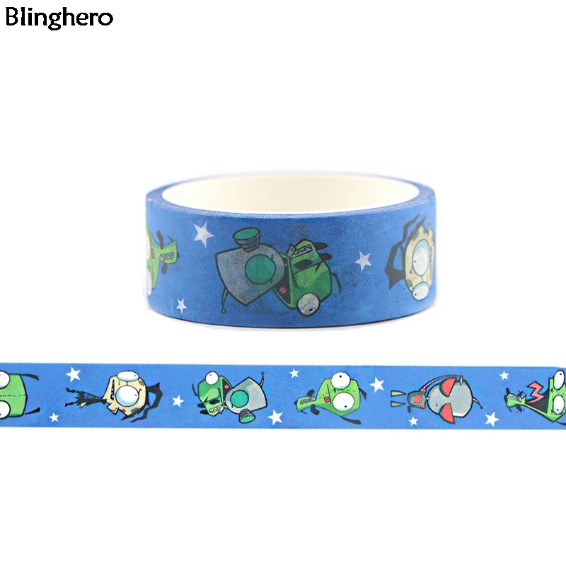 

Blinghero 15mmX5m Washi Tape Cartoon Masking Tape Adhesive Tapes Cool Tape Stickers Decal Gift for Kids BH0323