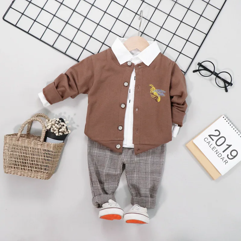 Комплект одежды для маленьких мальчиков новый костюм с героями мультфильмов